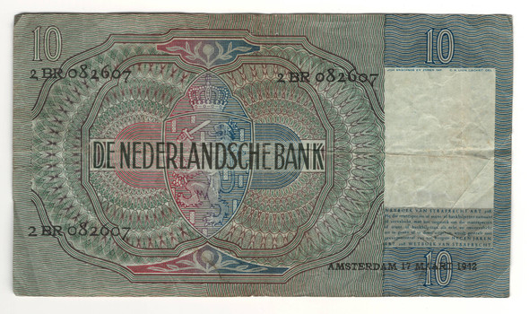 Netherlands: 1942 10 Gulden Banknote P-56